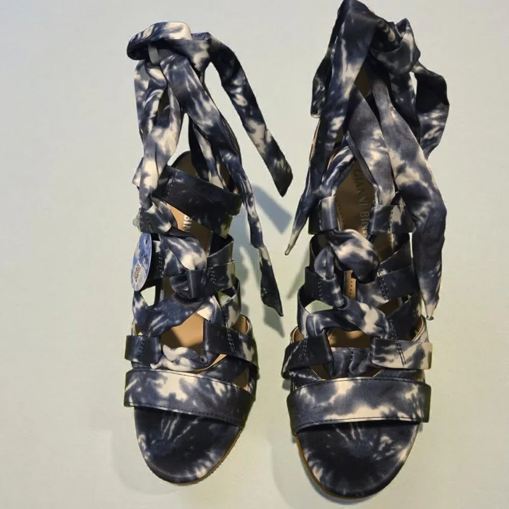 NIB Gianni Bini Abrianna Denim Blue MLT Stiletto Heels | Size 7 - Picture 7 of 9